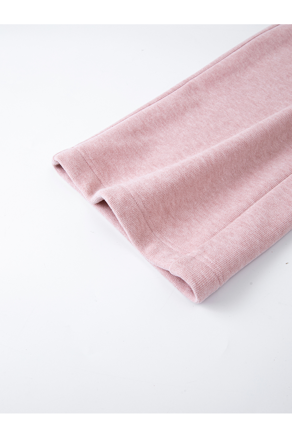 Pink stand collar zipper tracksuit