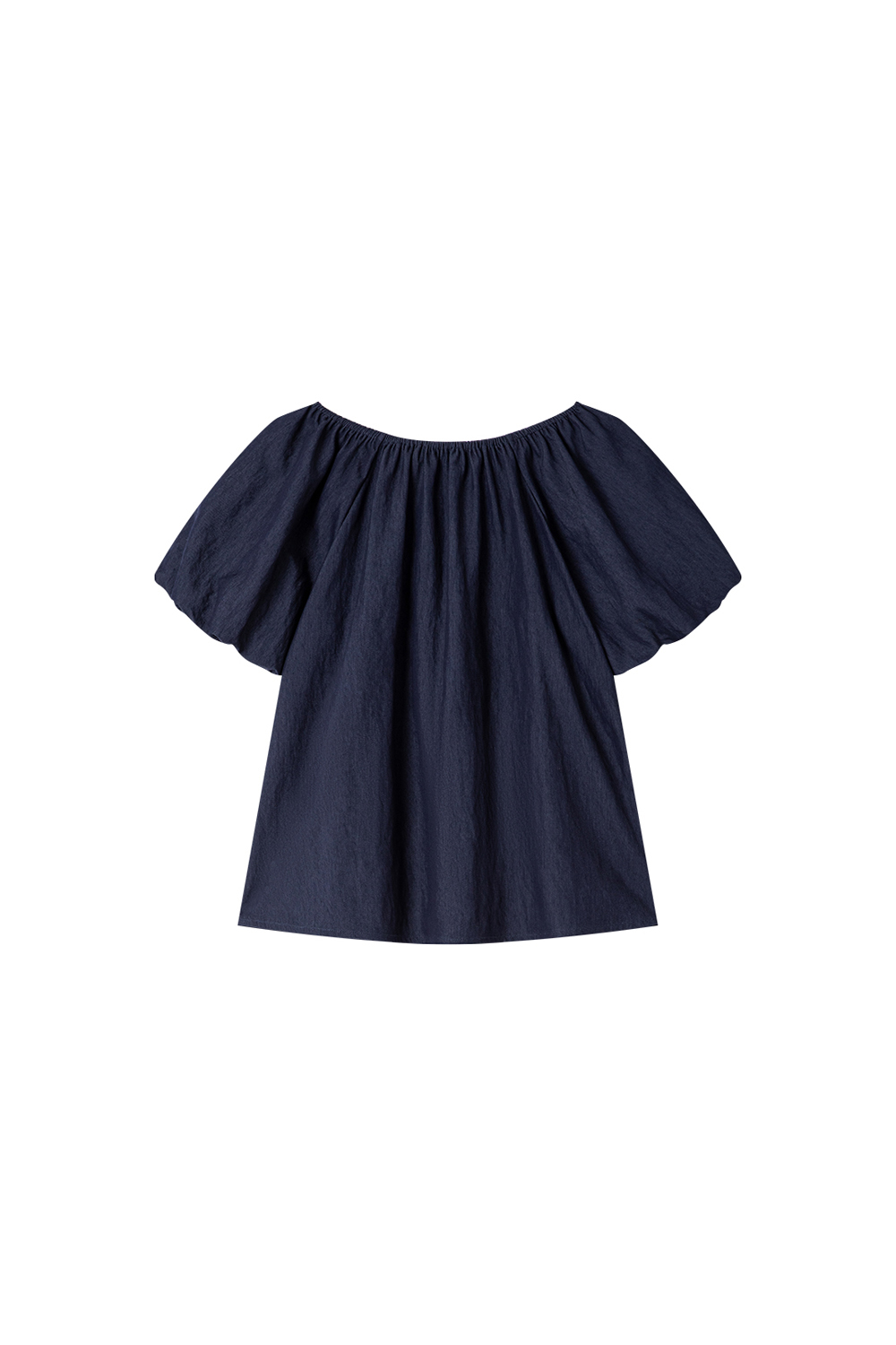 Simple-Chic Puff-Sleeve Top with High-Waist Wide-Leg Pants Set