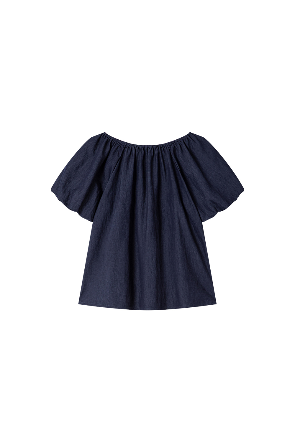Simple-Chic Puff-Sleeve Top with High-Waist Wide-Leg Pants Set