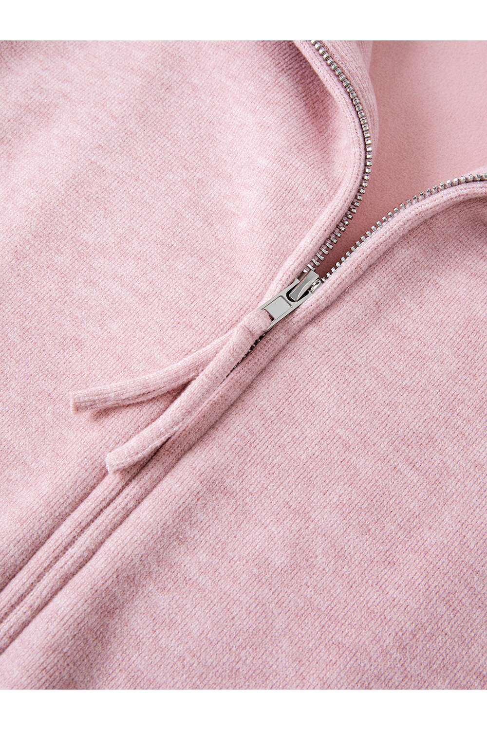 Pink stand collar zipper tracksuit