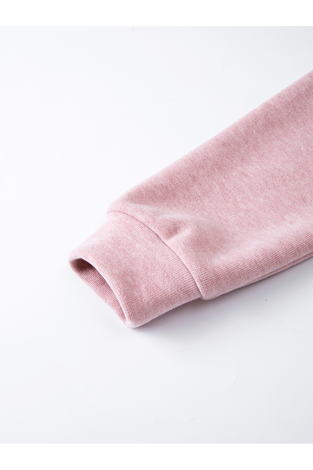 Pink stand collar zipper tracksuit