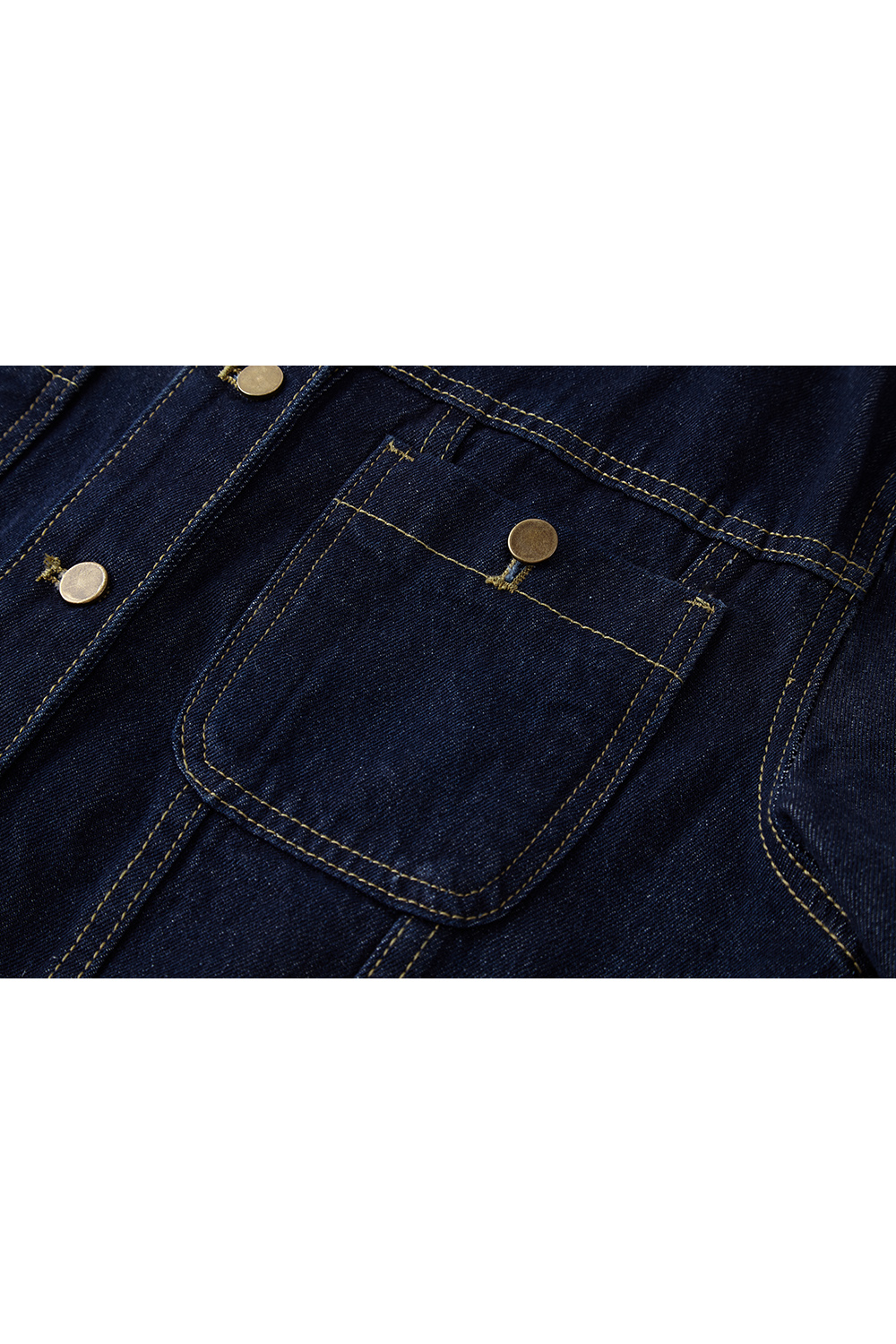 Round Neck Denim Short Jacket