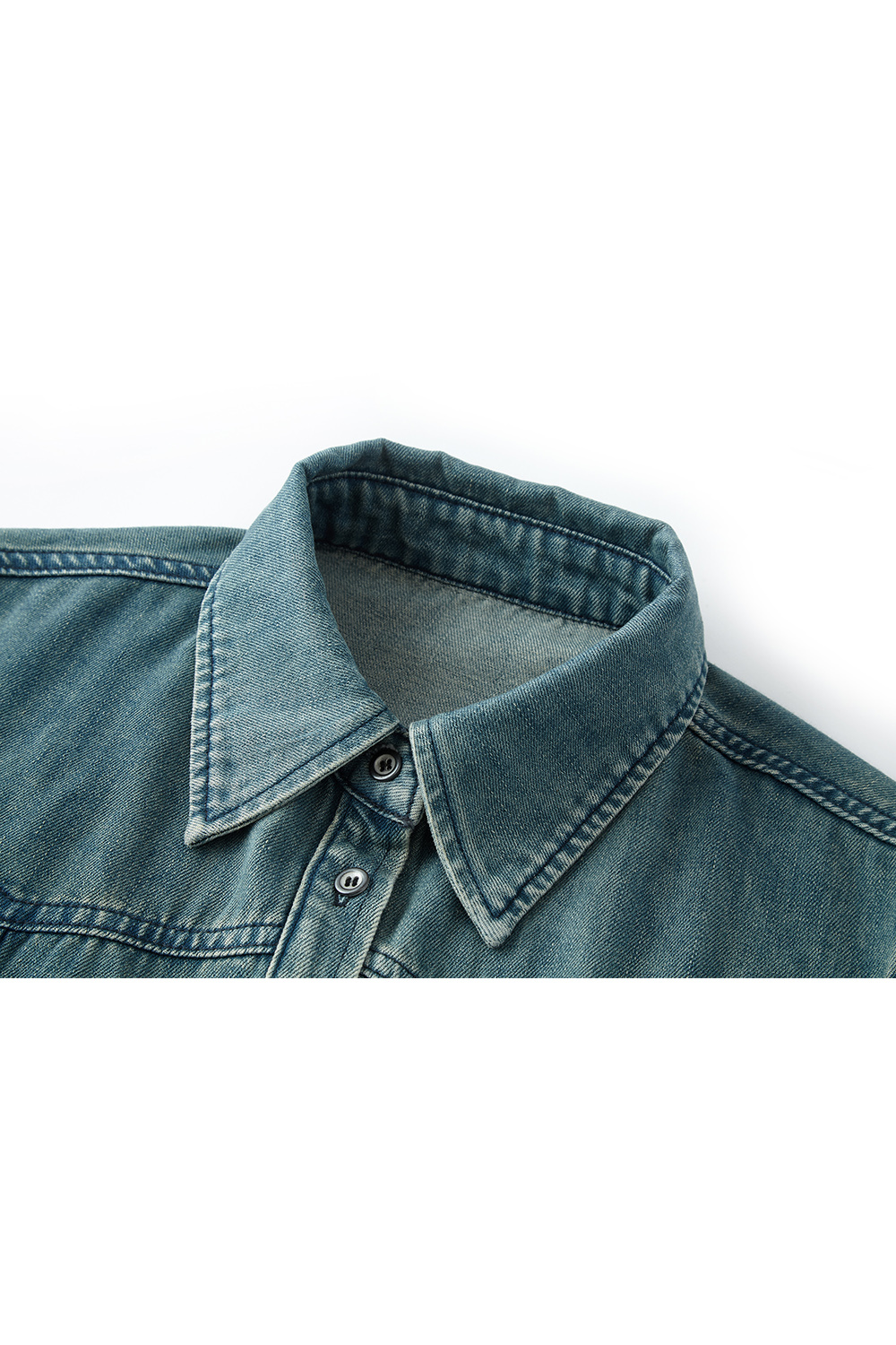 Washed Blue Denim Shirt