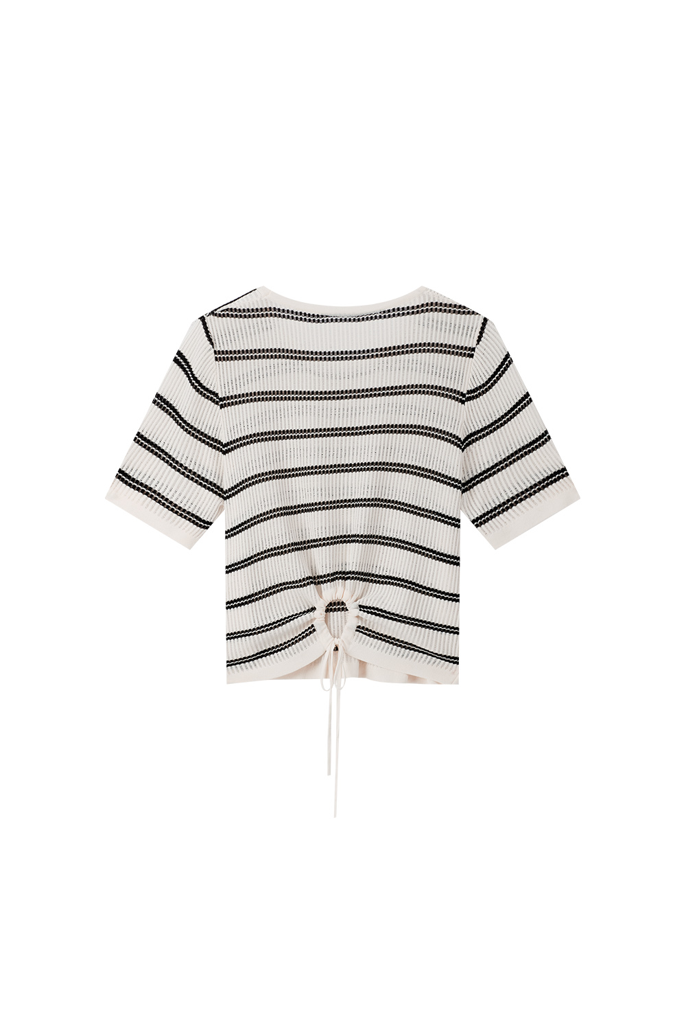 Drawstring Knitted Sweater-VIMLYSTORE