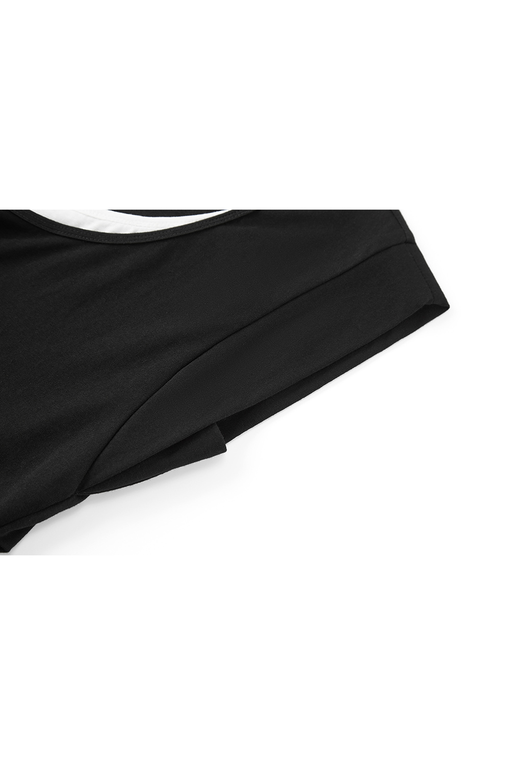 Fake Two-Piece Contrasting Color T-Shirts