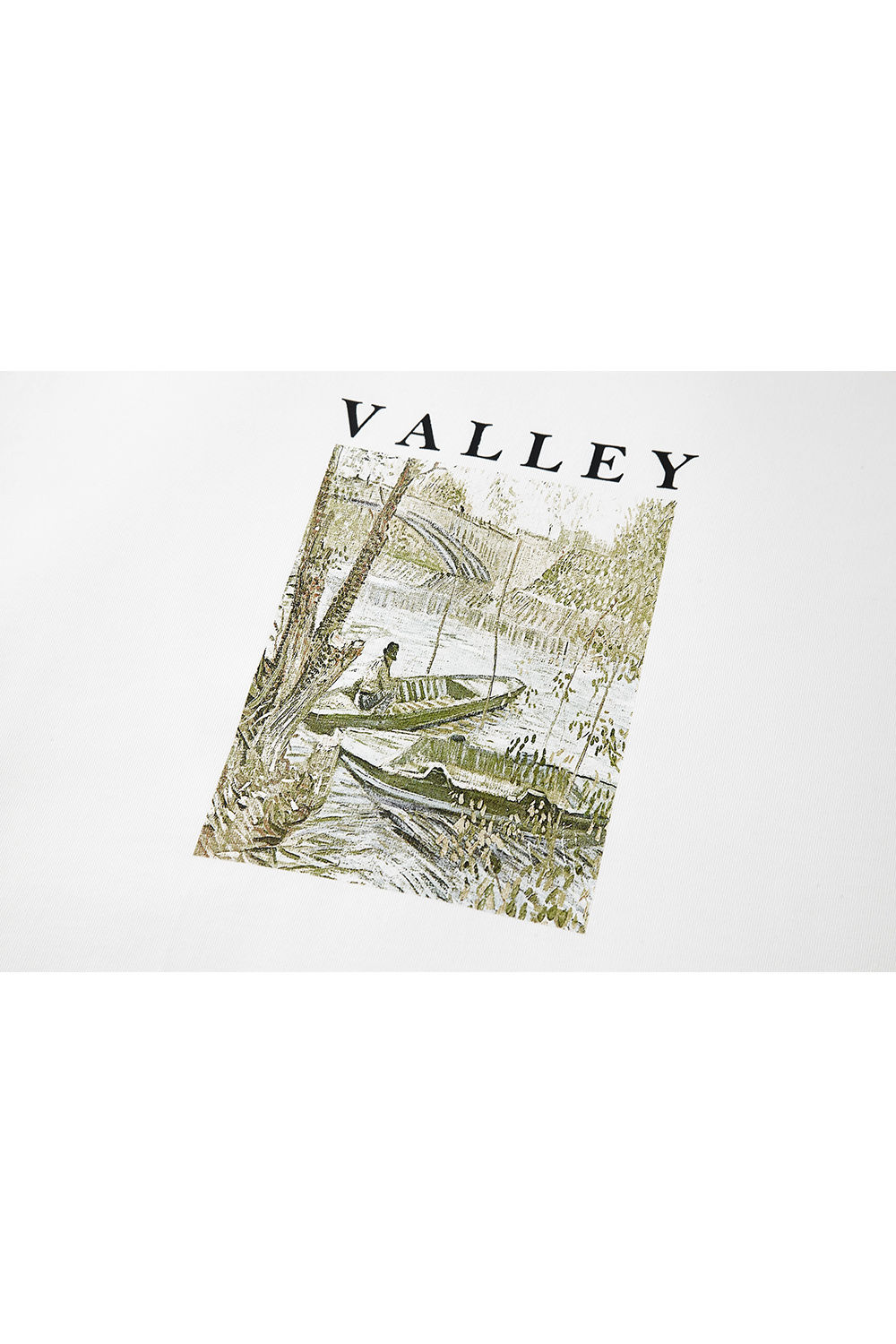 White Print Pure Cotton T-Shirt