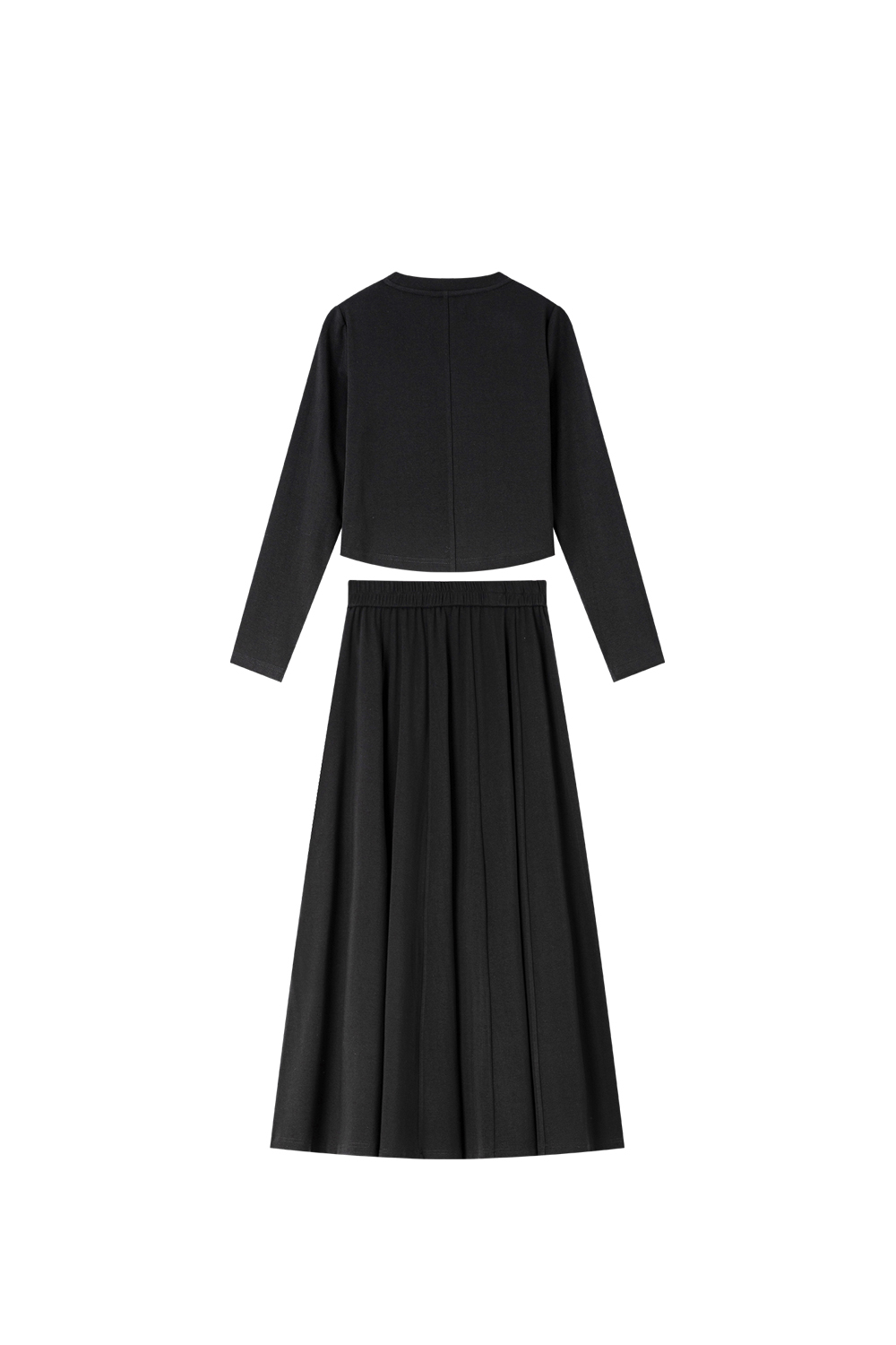 Solid Color Knitted Casual Suit-VIMLYSTORE