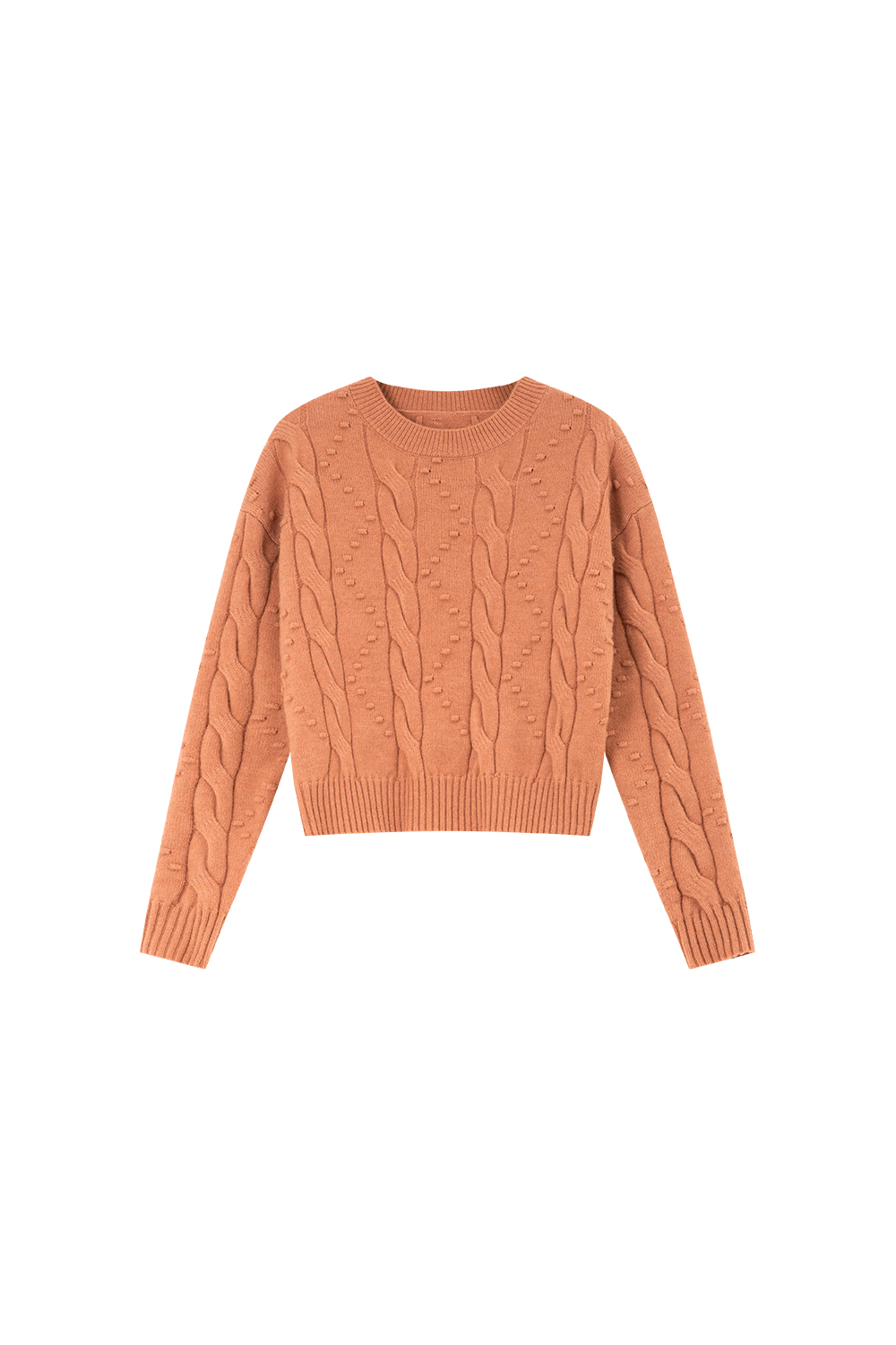Soft And Waxy Twisted-Stitch Knitted Sweater