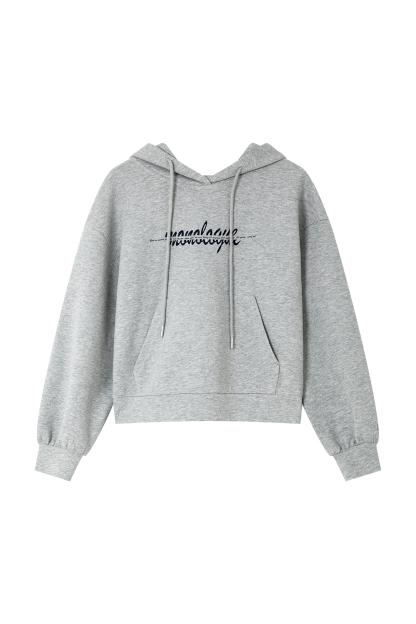 Letter American style hooded sweatshirt