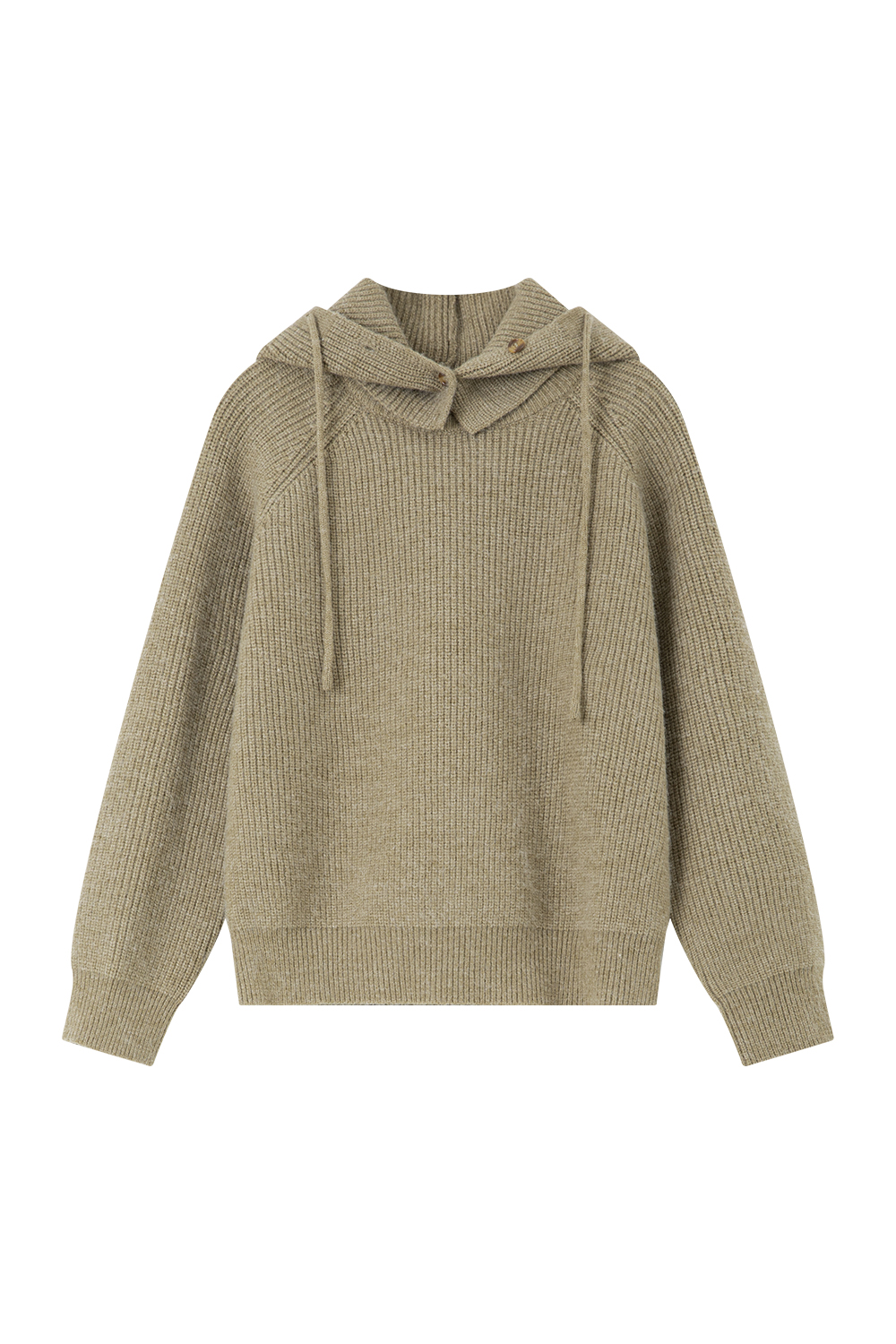 Detachable Hood Casual Knitted Sweater
