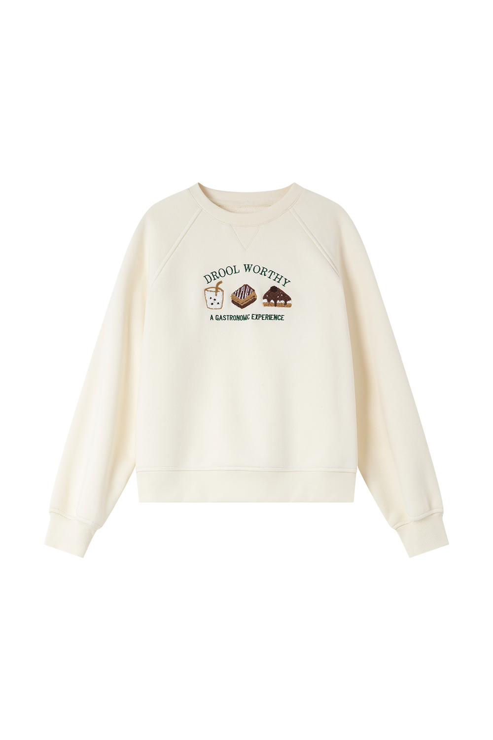 Cartoon Food Embroidered Sweatshirt