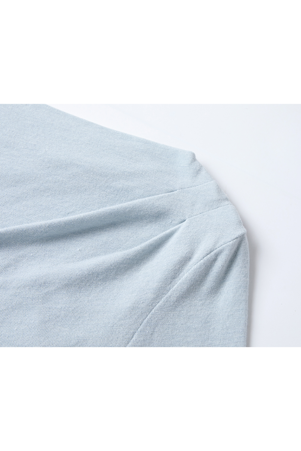 Natural Pleated Solid Color T-Shirt-VIMLYSTORE