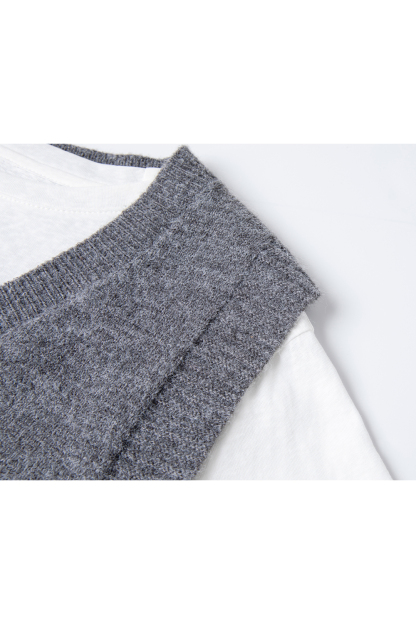 Simple Layered Casual Knitted Sweater