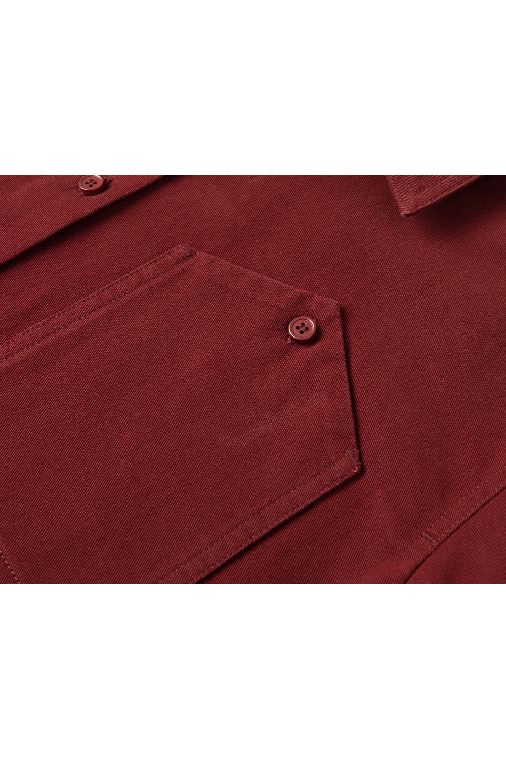 Wine Red Long-Sleeved Shirt