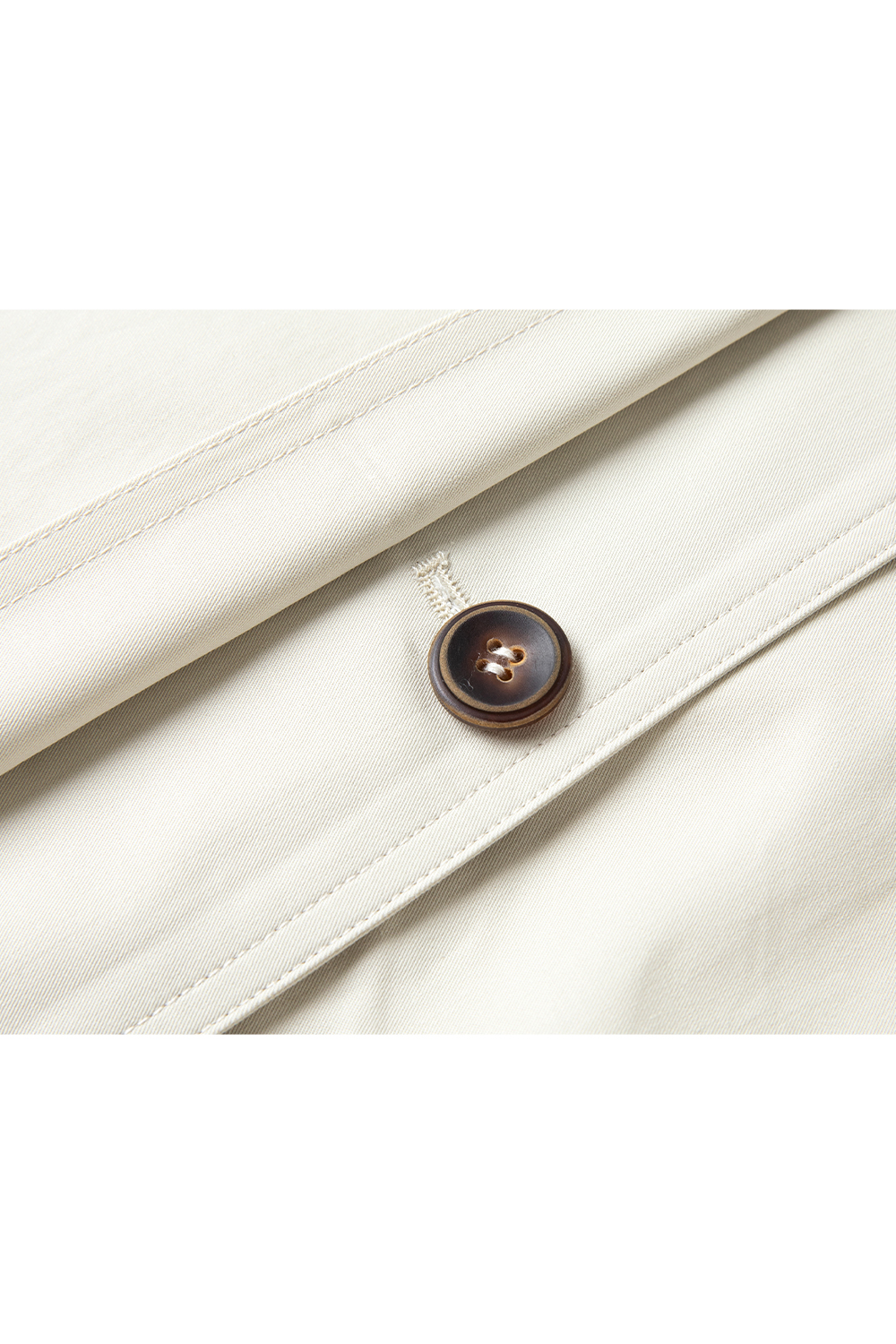 Stand-Up Collar Buttoned Trench Coat-VIMLYSTORE