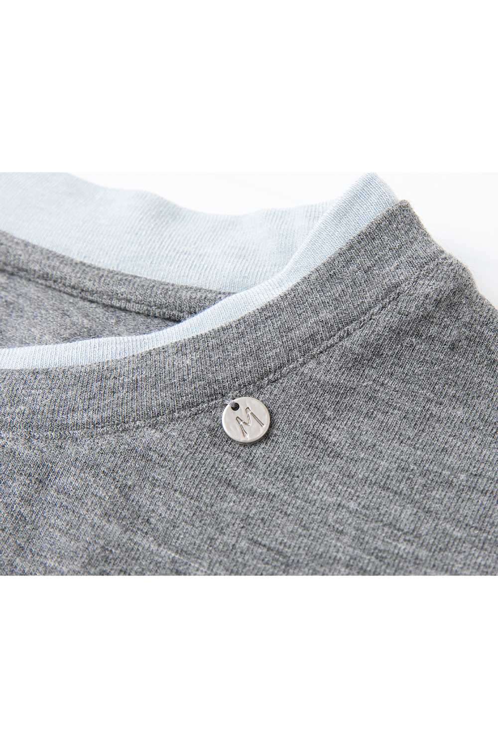 Contrast Color Round Neck T-Shirt-VIMLYSTORE