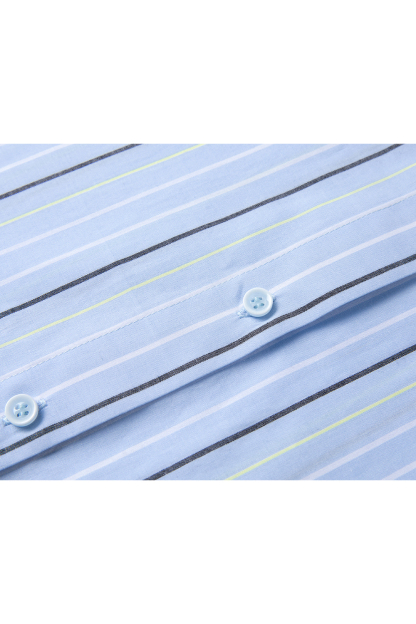 Blue And White Striped Pure Cotton Shirt