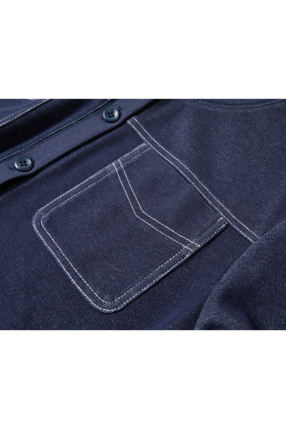 Contrasting Exposed Stitch Knitted Suit