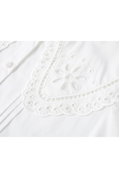 Cotton Lace Baby Collar Shirt