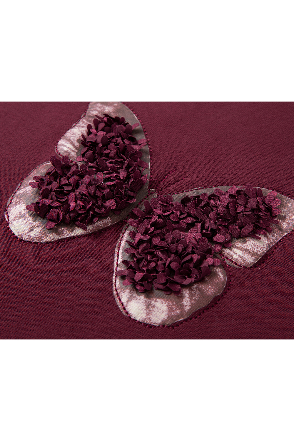 Butterfly Embellished Sweatshirt-VIMLYSTORE