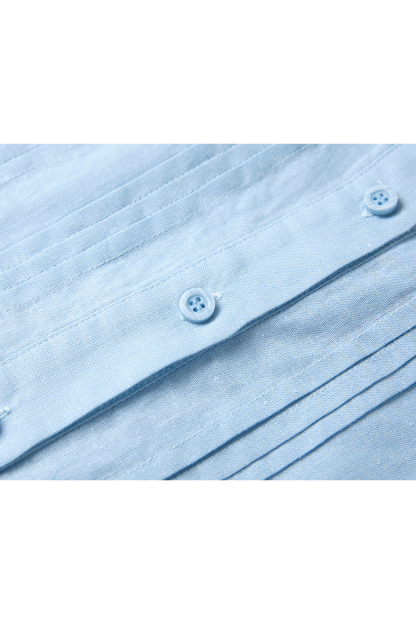 Round Neck Pleated Shirt