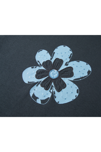 Flower Pattern Printed T-Shirt