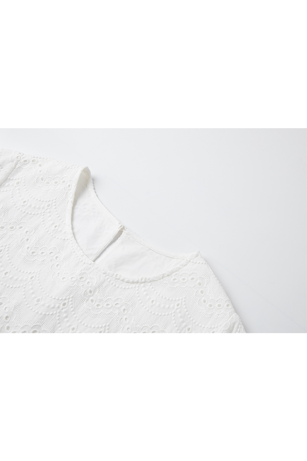 Wave Embroidered Hollow Dress