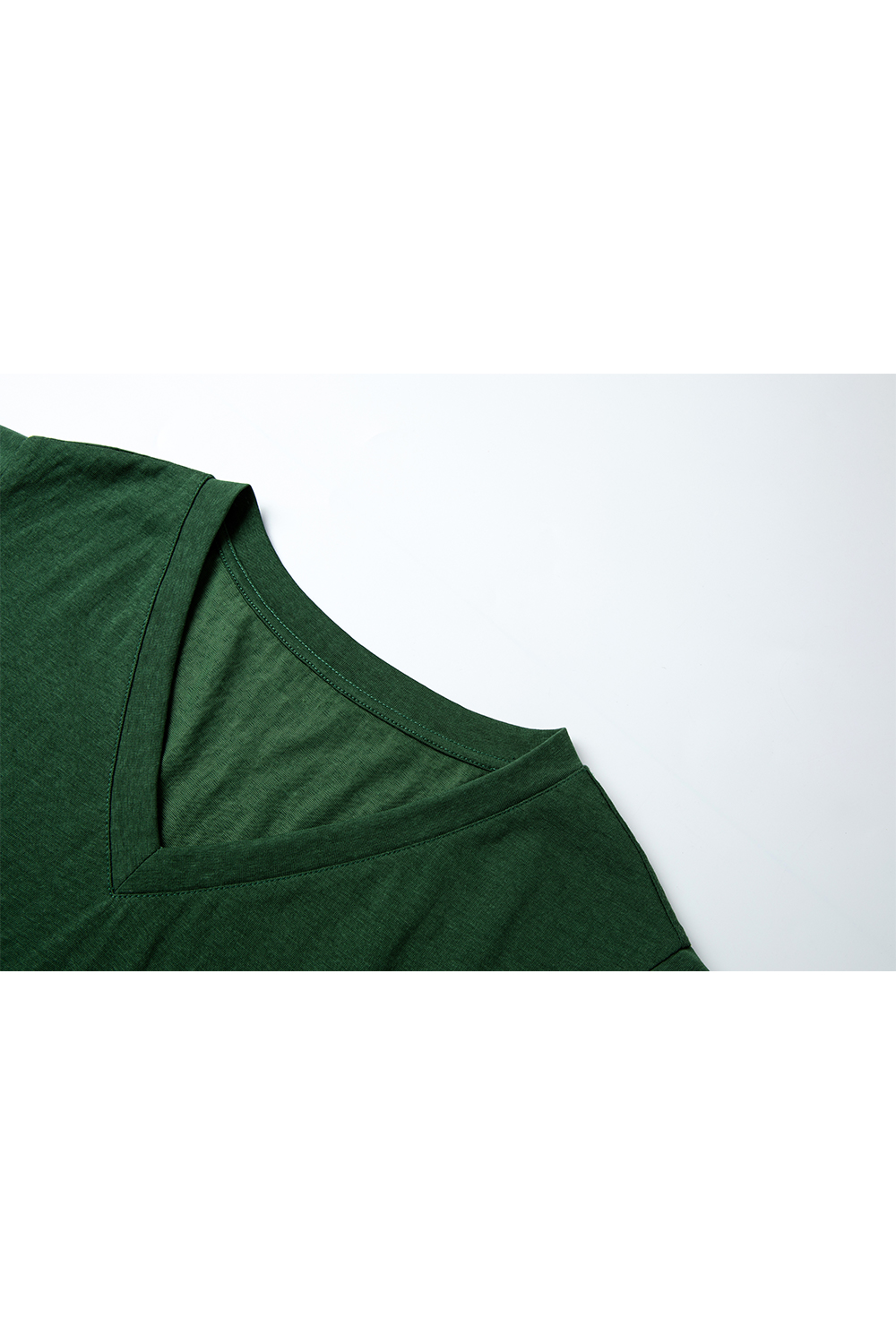 Snowflake Texture V-Neck Straight T-Shirt-VIMLYSTORE