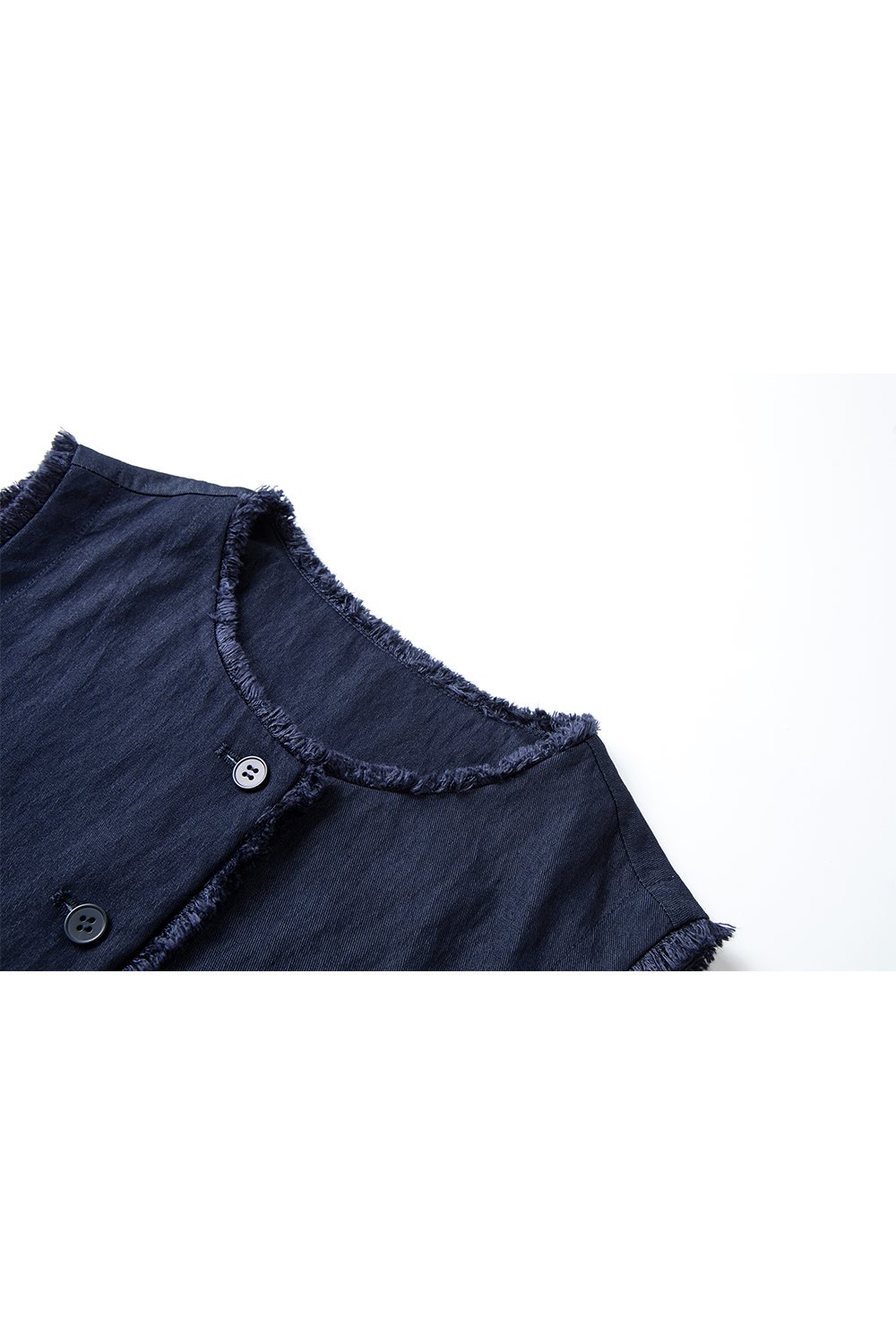 Raw-Edged Vest Straight Suit