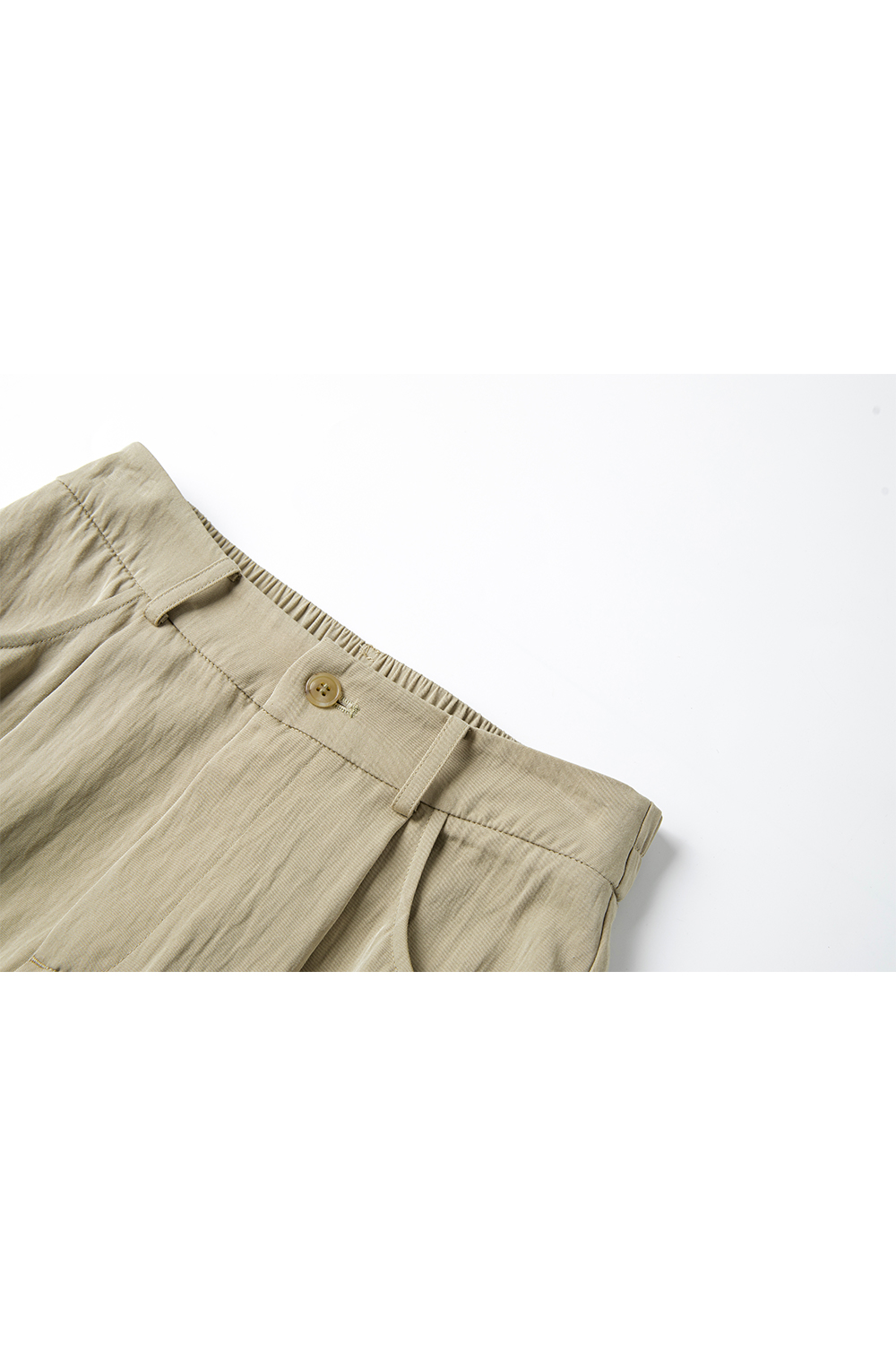 Woven Mid-Waist Casual Wide-Leg Pants