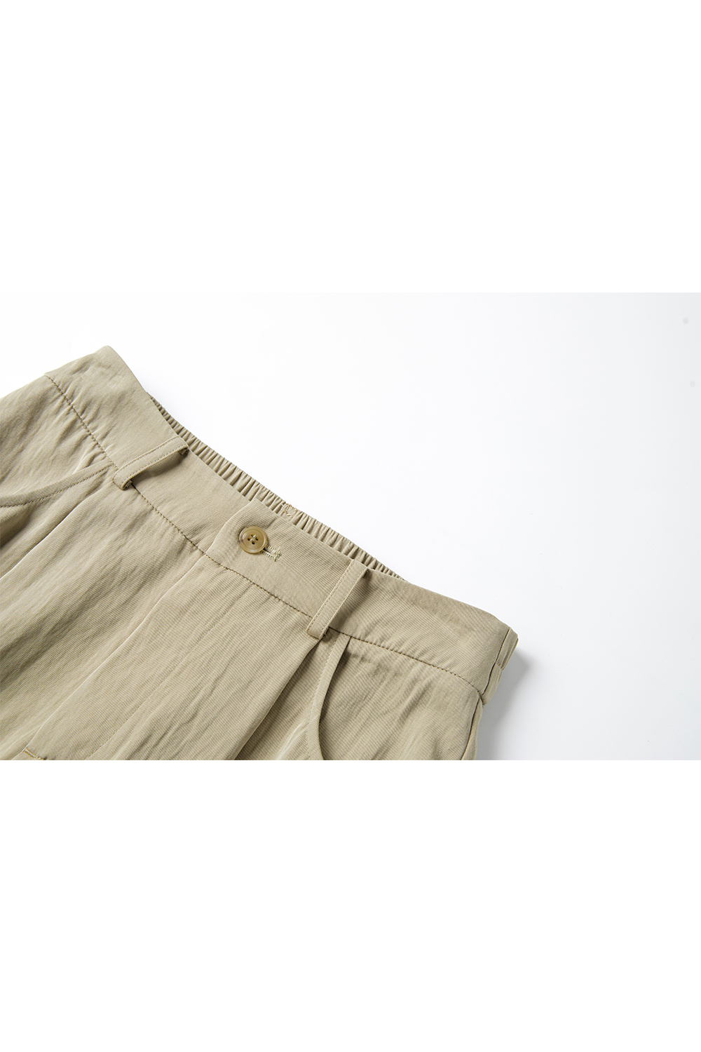 Woven Mid-Waist Casual Wide-Leg Pants