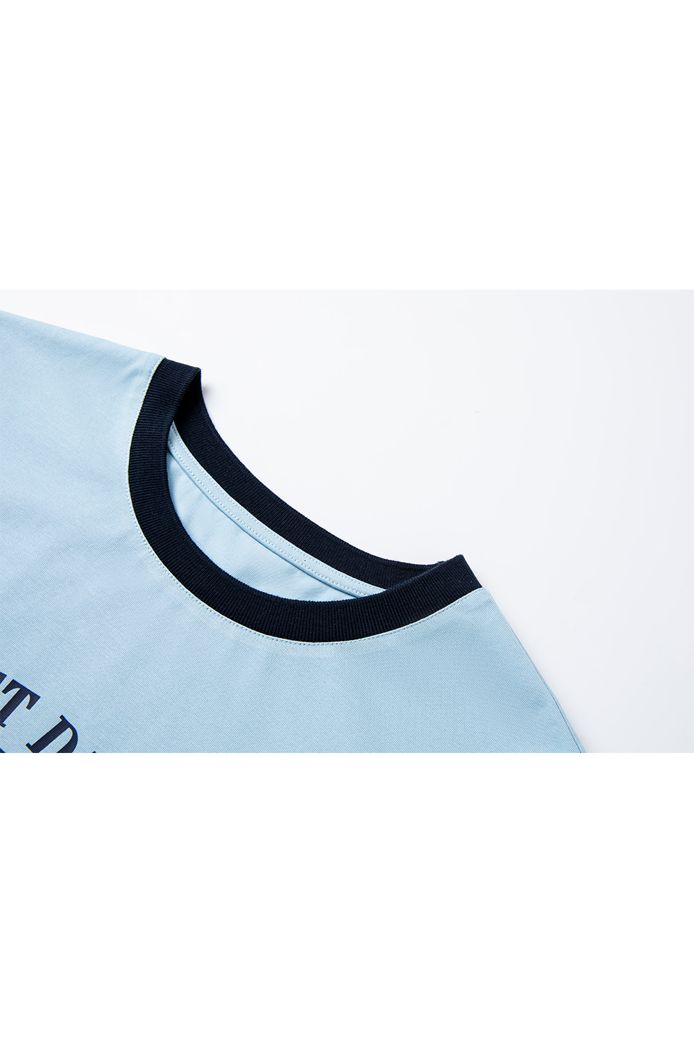 Round Neck Printed Decorative Straight T-Shirt