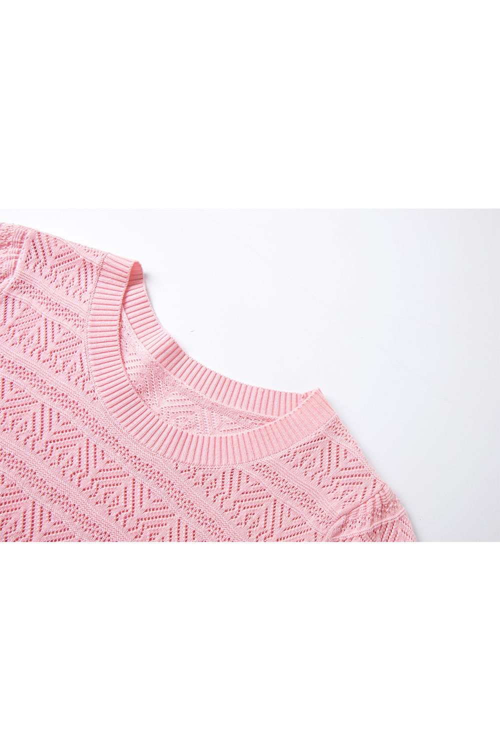 Openwork Striped Sweater