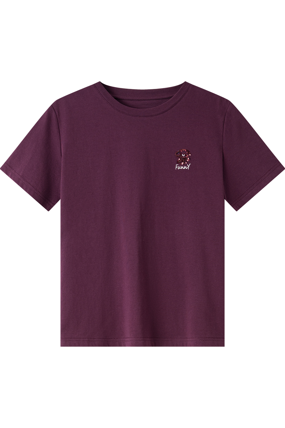 Puppy Sequin Straight T-Shirt
