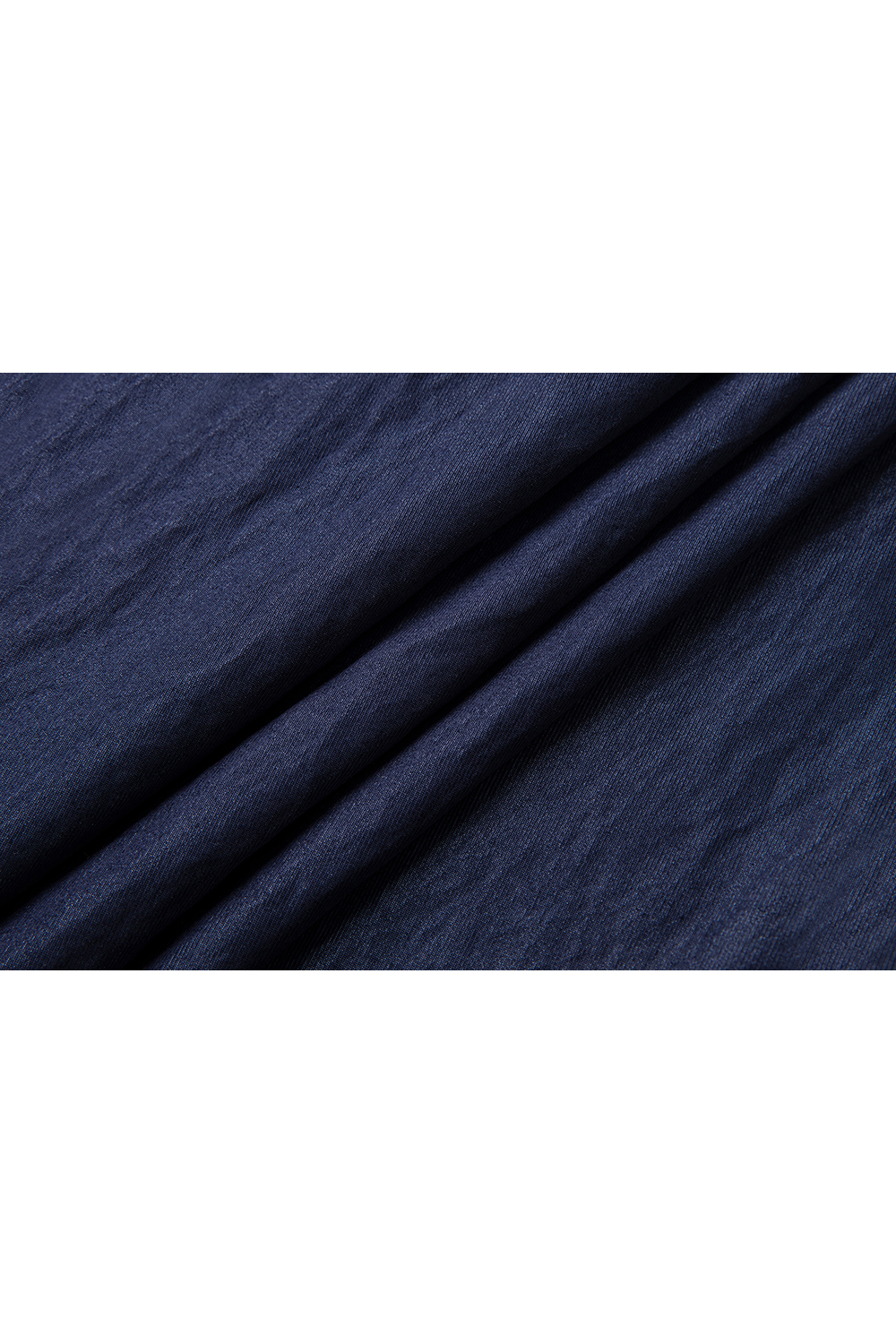 Navy Elastic-Waist Lightweight Wide-Leg Pants-VIMLYSTORE