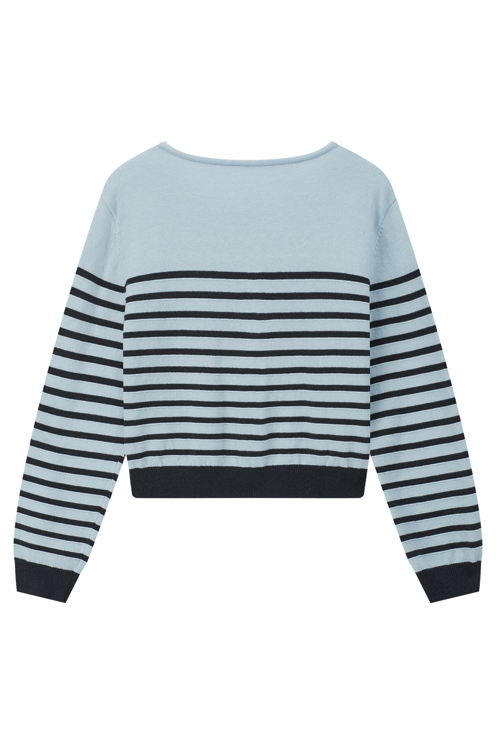 Apricot Blue Striped Knit Cardigan
