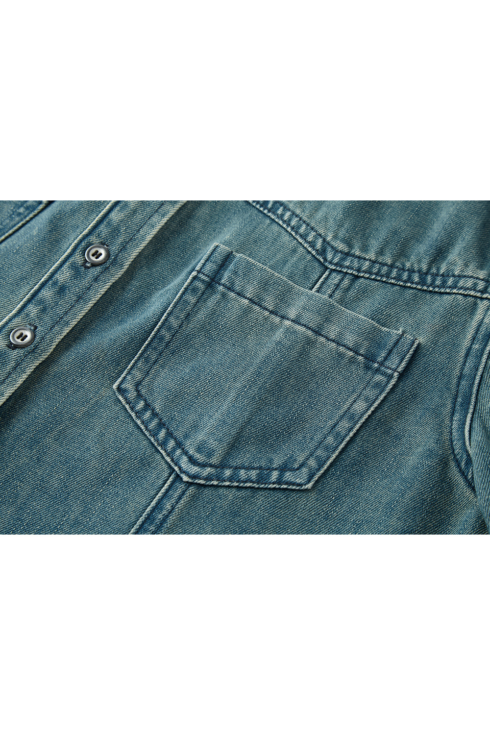 Washed Blue Denim Shirt