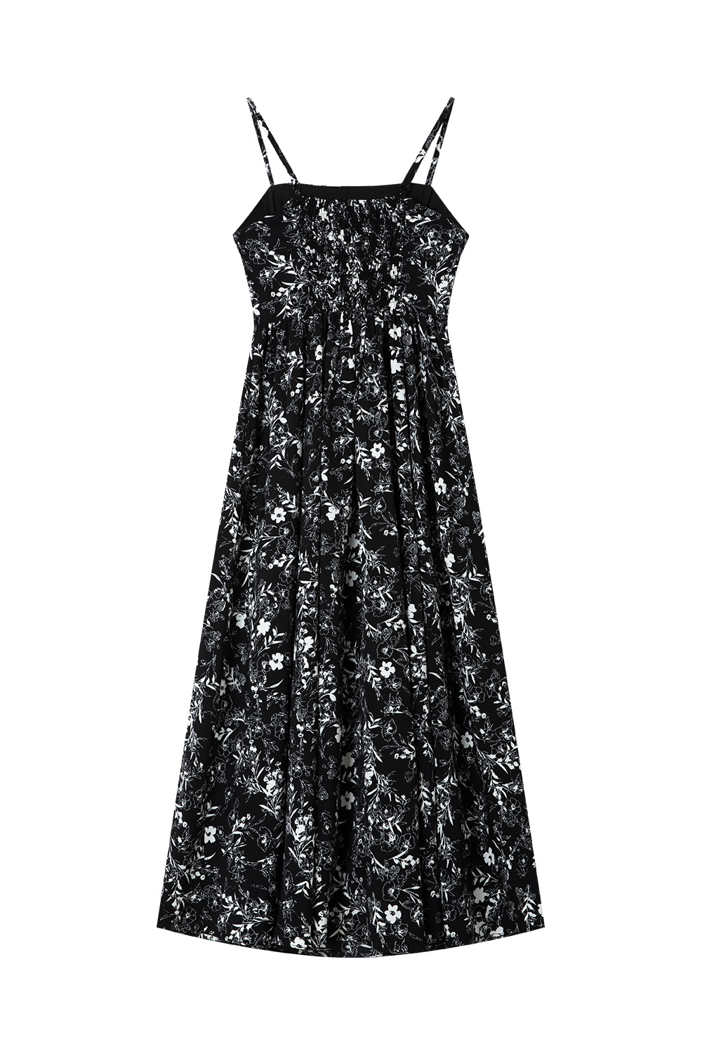 Floral Suspender Tube Top Long Dress