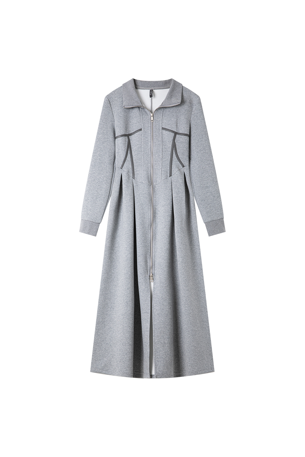 Fashion Stand-Collar Silhouette Dress