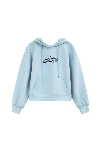 Letter American style hooded sweatshirt