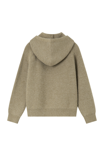 Detachable Hood Casual Knitted Sweater