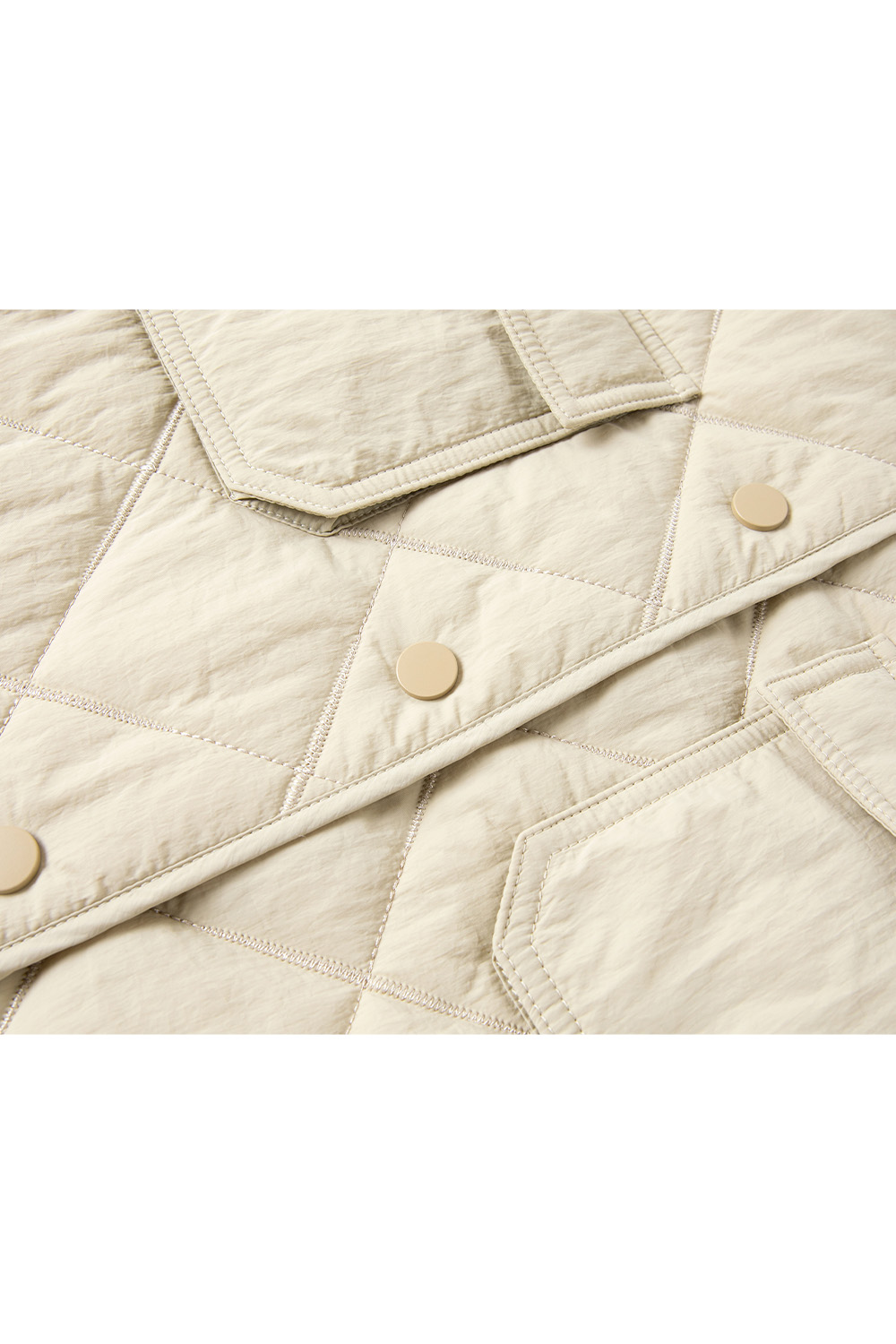 Lapel Diamond Short Cotton Coat-VIMLYSTORE