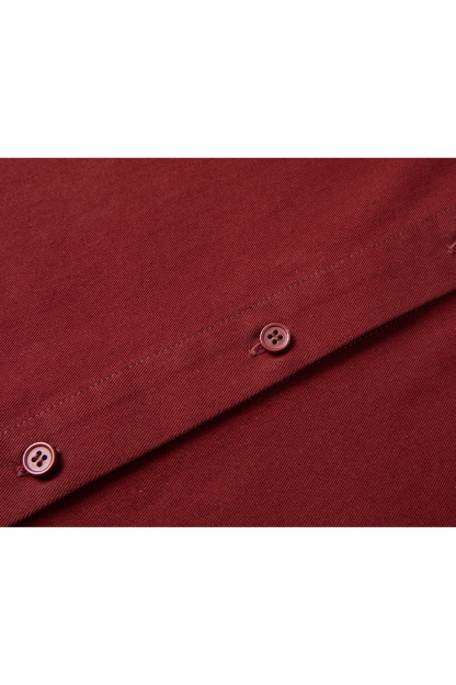 Wine Red Long-Sleeved Shirt