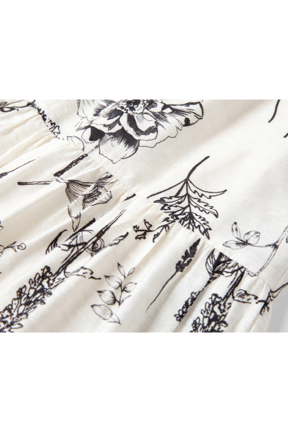 Floral Print Long Skirt