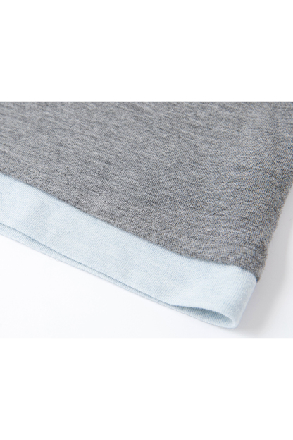 Contrast Color Round Neck T-Shirt