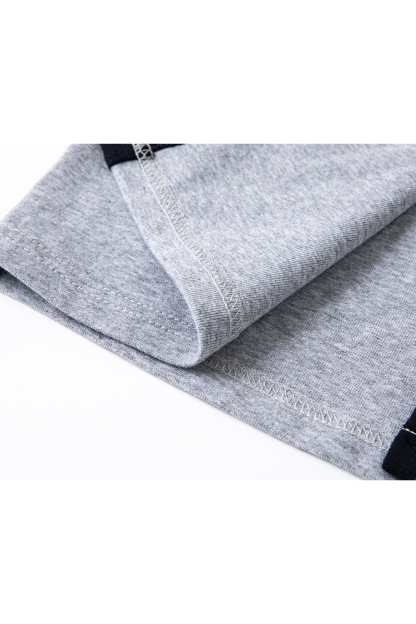 Simple Contrasting Knitted Two-Piece Suit