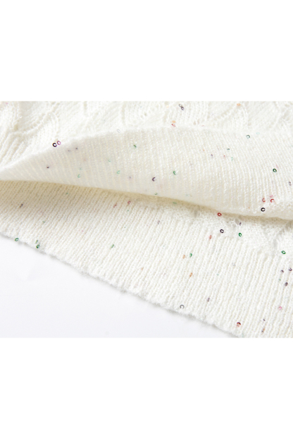 Argyle Pattern Hollow Sweater