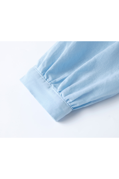 Round Neck Pleated Shirt