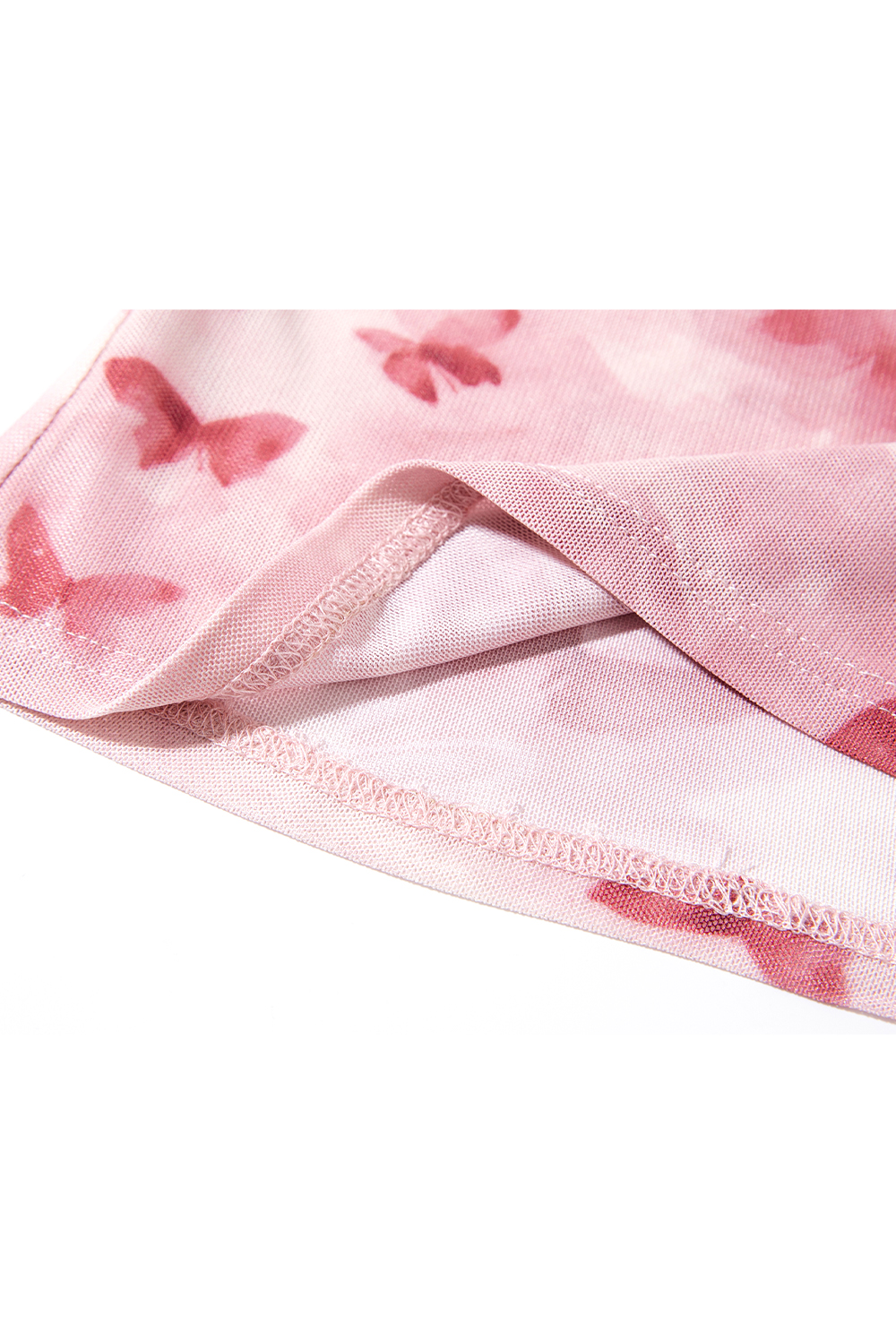 Smudge-dyed Knitted T-shirt-VIMLYSTORE