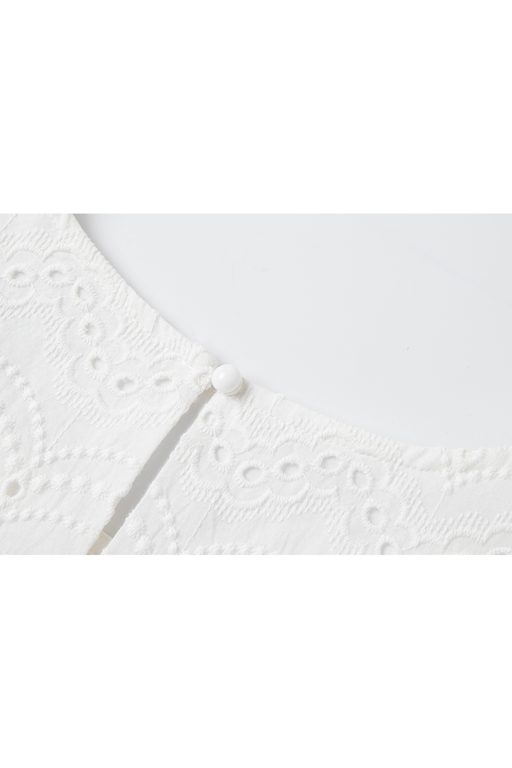 Wave Embroidered Hollow Dress